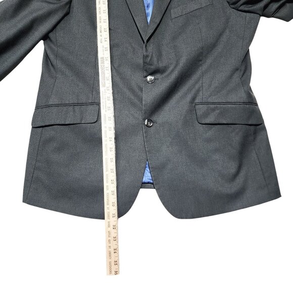 Billy London Mens Dark Gray Blazer Suit Jacket 44R Polyester & Rayon Blend - Picture 8 of 11